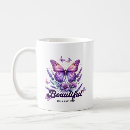 Spring Butterfly Floral Mok (Links)