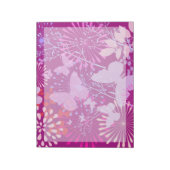 Spring Butterfly Garden Vibrant Paars Pink Girly Notitieblok (Linkerzijde)