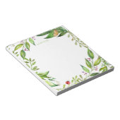 Spring Butterfly Garden | Voeg je eigen monogram t Notitieblok (Schuin)