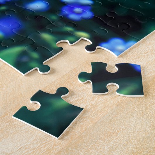 Spring Butterfly op Blue Flower Legpuzzel (Zijkant)