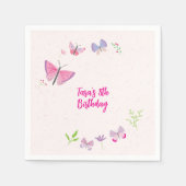 Spring Butterfly Verjaardag servetten (Voorkant)