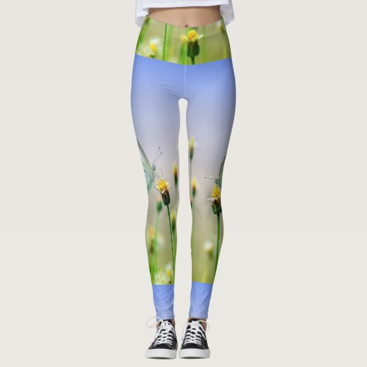 Spring Butterfly Vrouwen Yoga Broek Leggings (Voorkant)