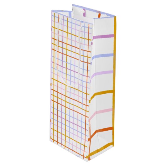 Spring cadeau tas wijn cadeautas (Voorkant Gekanteld)