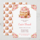 Spring Cake Easter Brunch Kaart (Voorkant / Achterkant)