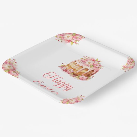 Spring Cake Easter Brunch Papieren Bordje (Gebogen)