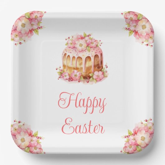 Spring Cake Easter Brunch Papieren Bordje (Voorkant)