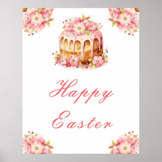 Spring Cake Easter Brunch Poster (Voorkant)