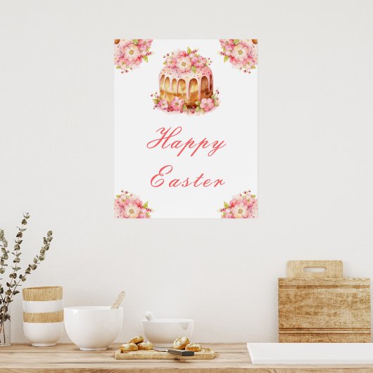 Spring Cake Easter Brunch Poster (Keuken)