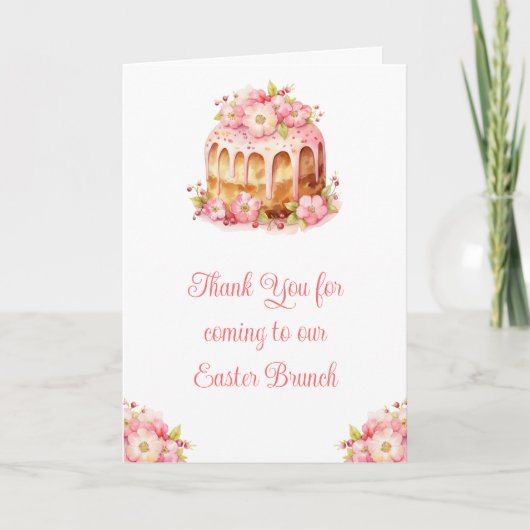 Spring Cake Paasbrunch Bedankkaart (Voorkant)