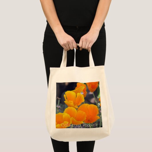 Spring California Poppies Organic Tas (Voorkant (product))