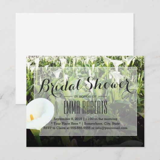 Spring Calla Lily Field Vrijgezellenfeest Kaart (Voorkant / Achterkant)