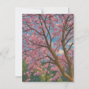 Spring Canopy – Bloesemboom & Blauwe Hemel Schilde Briefkaart