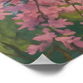 Spring Canopy – Bloesemboom & Blauwe Hemel Schilde Poster (Hoek)
