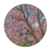 Spring Canopy – Bloesemboom & Blauwe Hemel Schilde Snijplank (Voorkant)