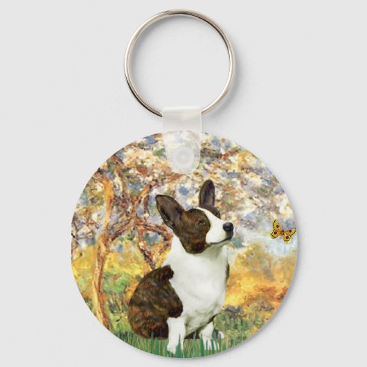 Spring - Cardigan Welsh Corgi 5 Sleutelhanger (Voorkant)