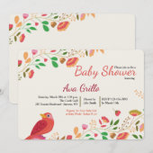 Spring Cardinal Invitation Kaart (Voorkant / Achterkant)