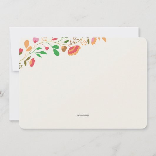 Spring Cardinal Invitation Kaart (Achterkant)