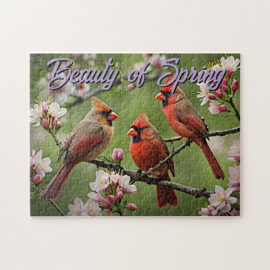 Spring Cardinals Legpuzzel (Horizontaal)