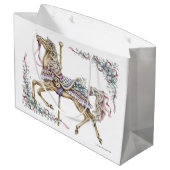 Spring Carousel Horse Draft Gift Bag Large Cadeautasje (Achterkant Gekanteld)