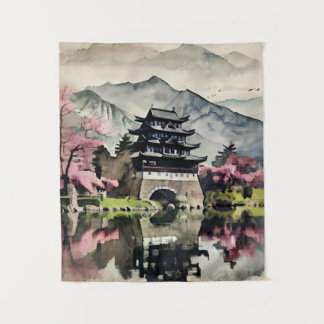 Spring Castle Wall Scroll Wandkleed