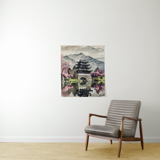 Spring Castle Wall Scroll Wandkleed (In situ)