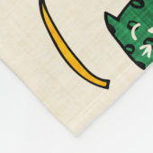 Spring Cat Beige - schattig leuk kitten bloemen Fleece Deken (Hoek)