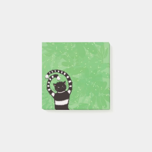 Spring Cat Lover Evil Kat Green Post-it® Notes (Voorkant)