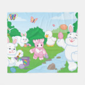 Spring Celebration Egg Hunt Fleece Deken (Voorkant (Horizontaal))