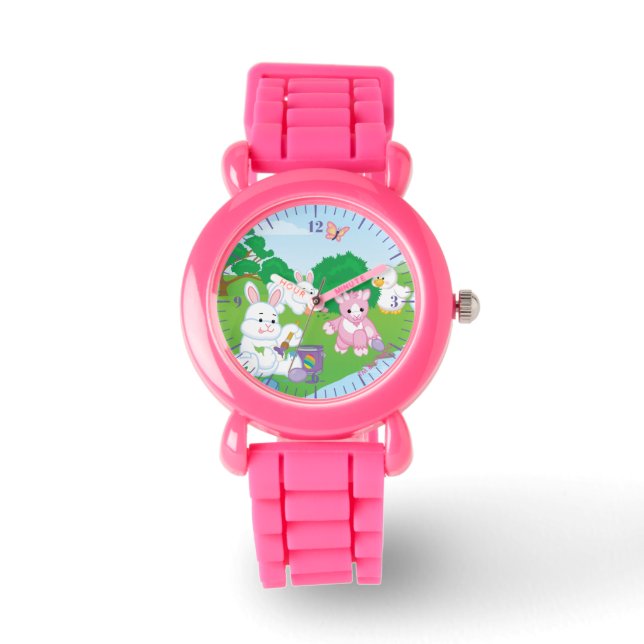 Spring Celebration Egg Hunt Horloge (Voorkant)