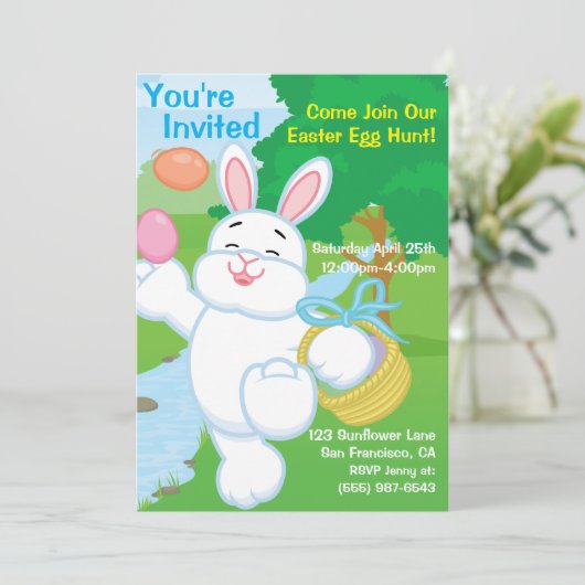 Spring Celebration Egg Hunt Kaart (Staand voorkant)