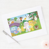 Spring Celebration in the Kinzville Park Rechthoekige Sticker (Envelop)