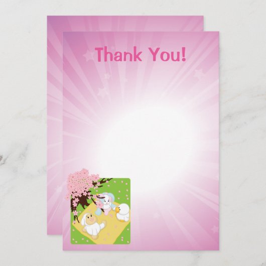 Spring Celebration Picnic Kaart (Voorkant / Achterkant)