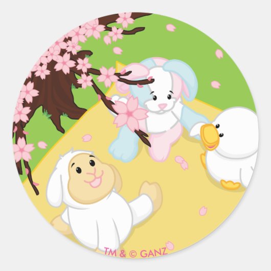 Spring Celebration Picnic Ronde Sticker (Voorkant)