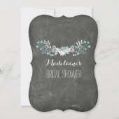 Spring Chalkboard Floral Bridal Shower Invitations Kaart (Voorkant)