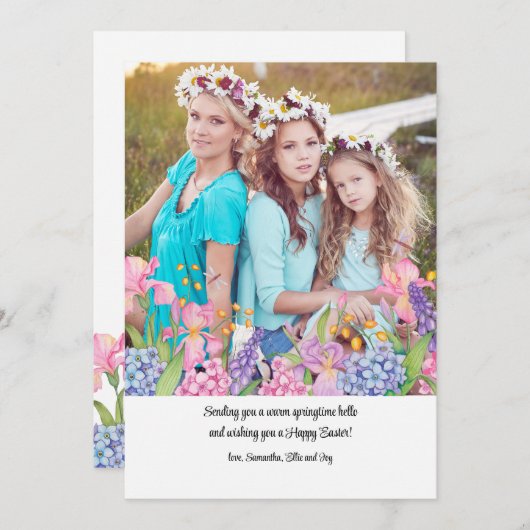 Spring Charm-fotokaart Kaart (Voorkant / Achterkant)