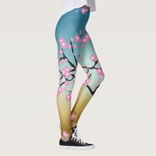 Spring Cheerful Cherry Blossom Leggings (Rechts)