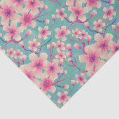 Spring Cherry Blossinggreen Tissuepapier (Detail)