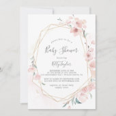 Spring Cherry Blossom Baby shower Kaart (Voorkant)