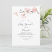 Spring Cherry Blossom Baby Sprinkle Kaart (Staand voorkant)