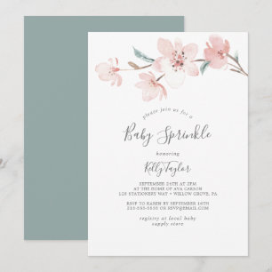 Spring Cherry Blossom Baby Sprinkle Kaart