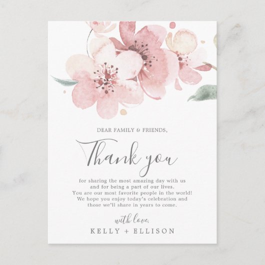 Spring Cherry Blossom Bedankt dat je Kaart ontvang (Voorkant)