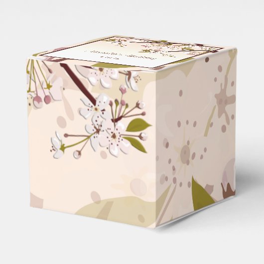 Spring Cherry Blossom Birthday Favor Box Bedankdoosjes (Voorkant Zijde)