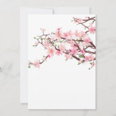 Spring Cherry Blossom Bleek Pink White Wedding Kaart (Achterkant)