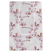 Spring Cherry Blossom Branches Medium Cadeauzakje (Achterkant)