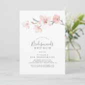 Spring Cherry Blossom Bridesmaids Brunch Kaart (Staand voorkant)