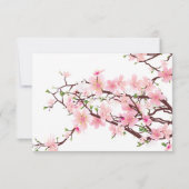 Spring Cherry Blossom Bruiloft RSVP Kaart (Achterkant)