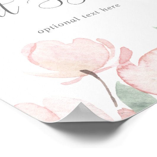 Spring Cherry Blossom Custom Text Sign Poster (Hoek)