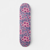 Spring Cherry Blossom deep lila Skateboard (Voorkant)