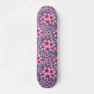 Spring Cherry Blossom deep lila Skateboard