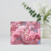 Spring Cherry Blossom Floral Sakura Dank u Bedankkaart (Staand voorkant)